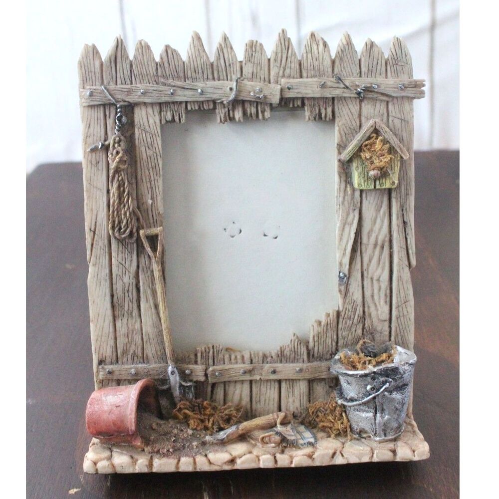 Rustic Garden Shed Fence Picture Frame